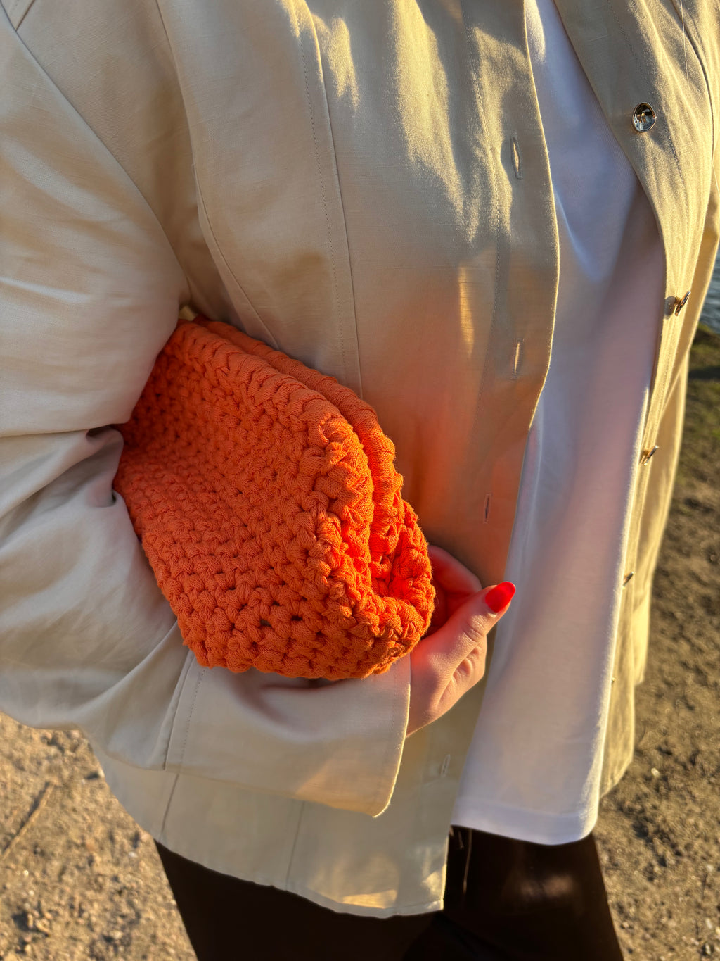 Crochet Clutch - Orange