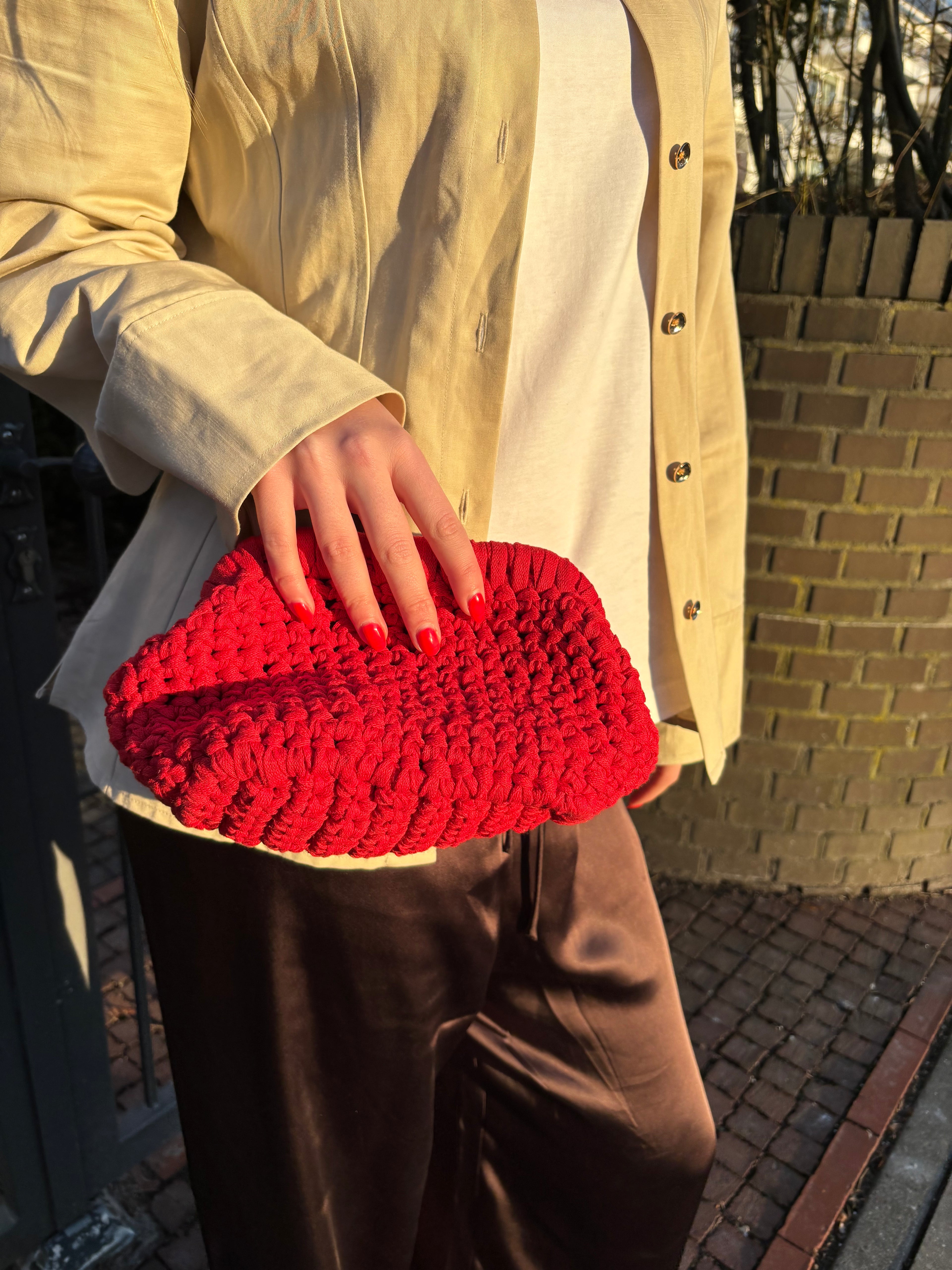 Crochet Clutch - Red