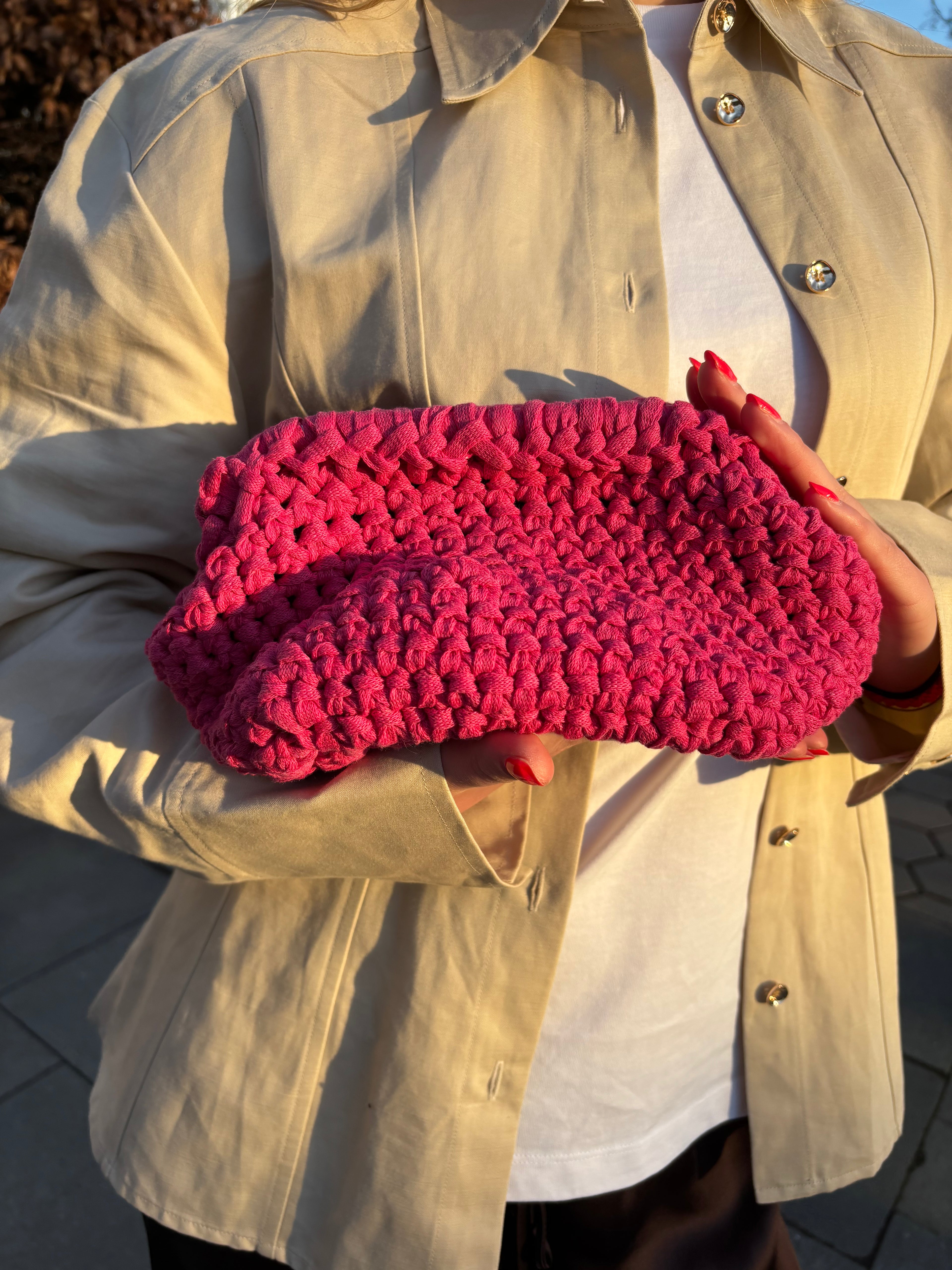 Crochet Clutch - Pink