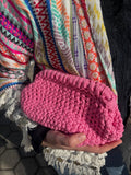 Crochet Clutch - Light Pink