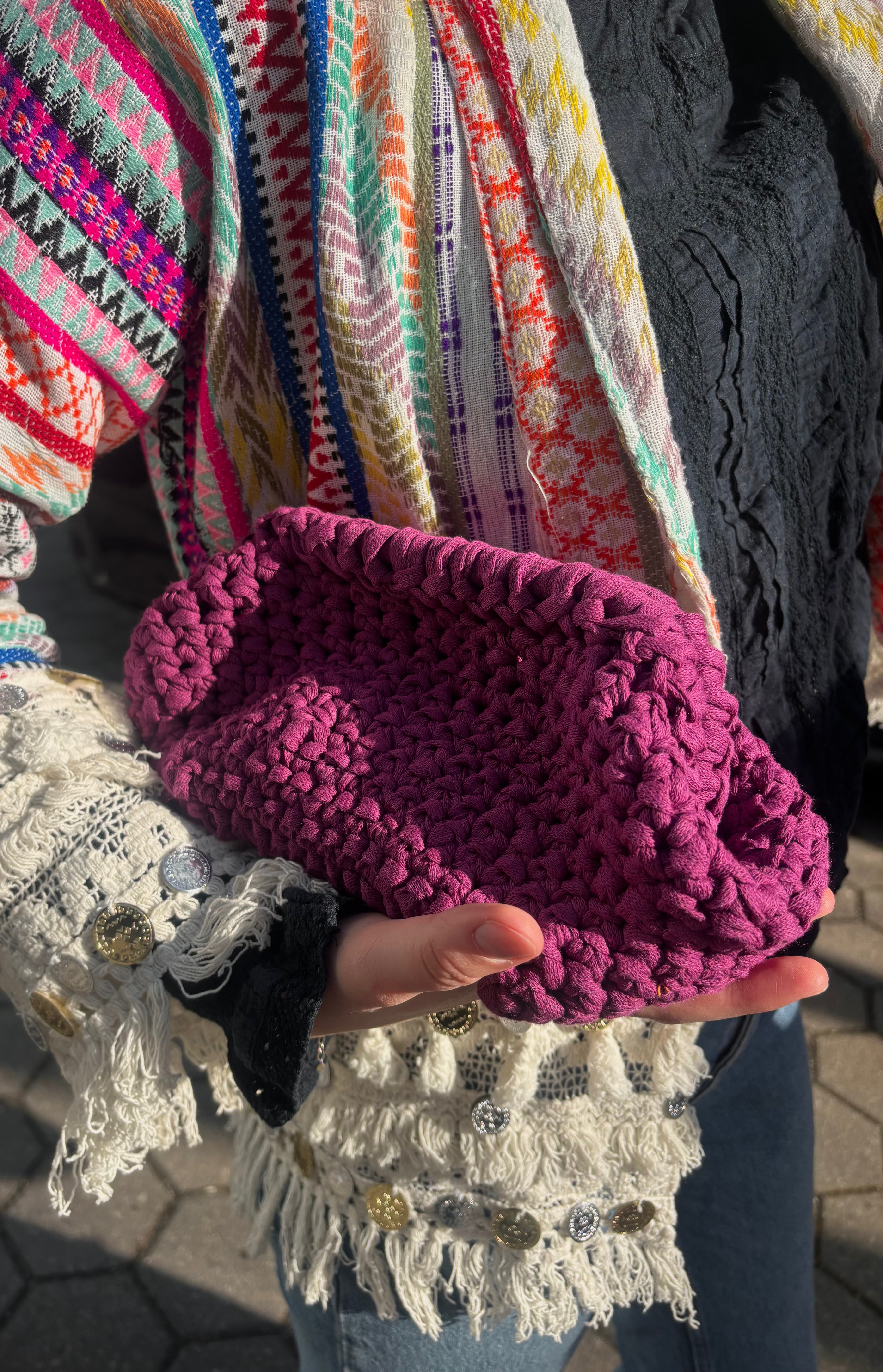 Crochet Clutch - Berry