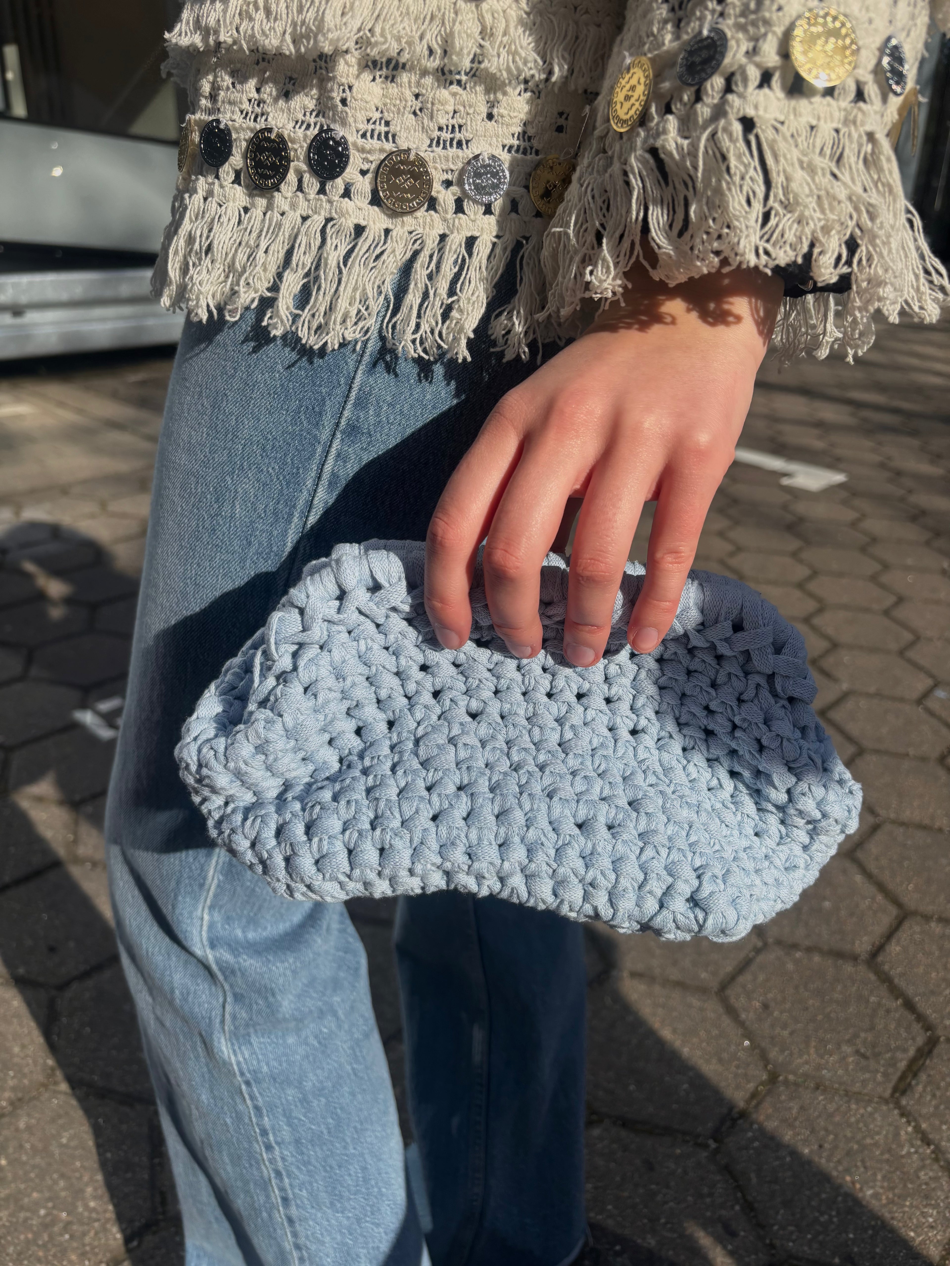 Crochet Clutch - Baby Blue