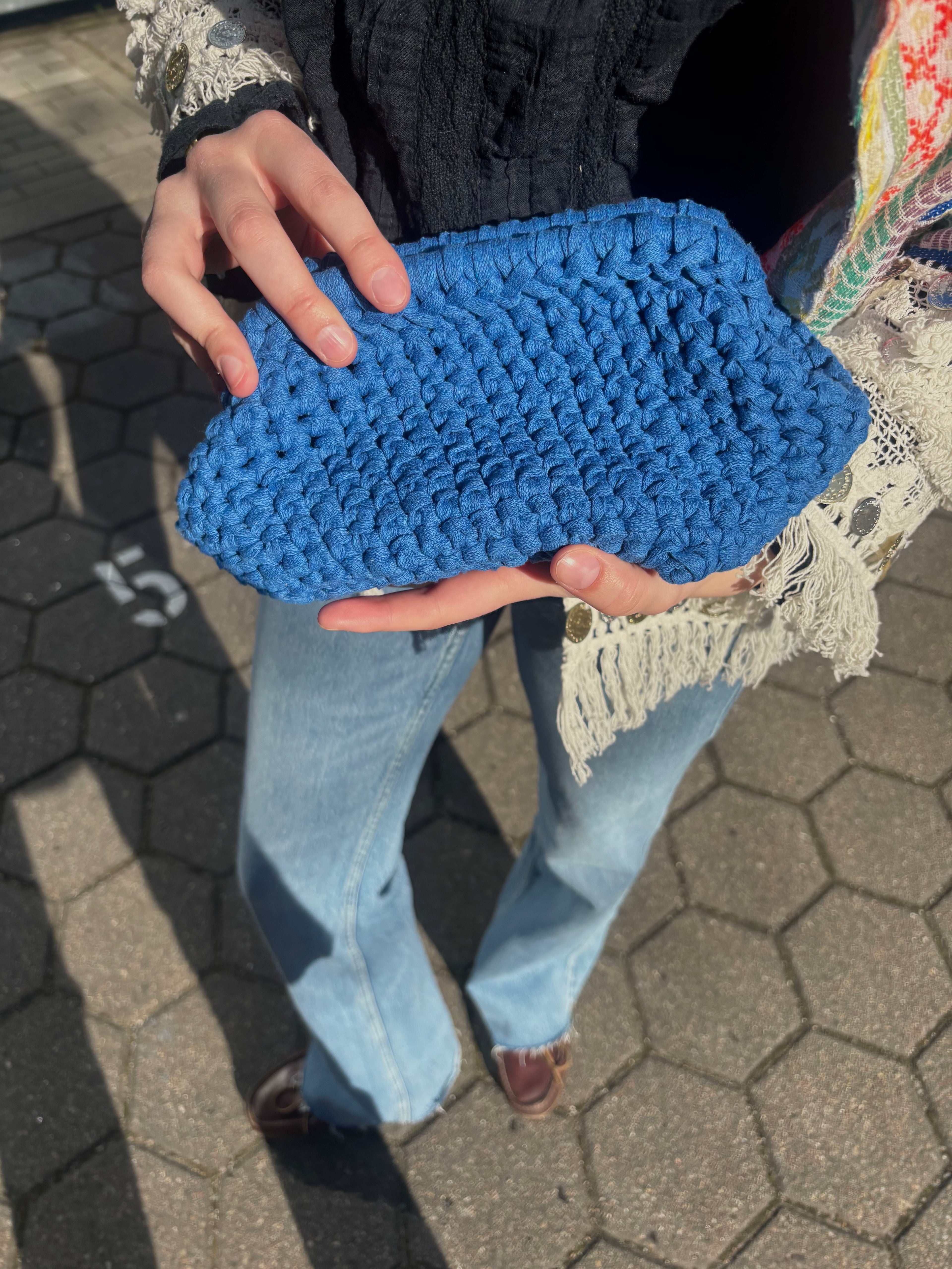Crochet Clutch - Royal Blue