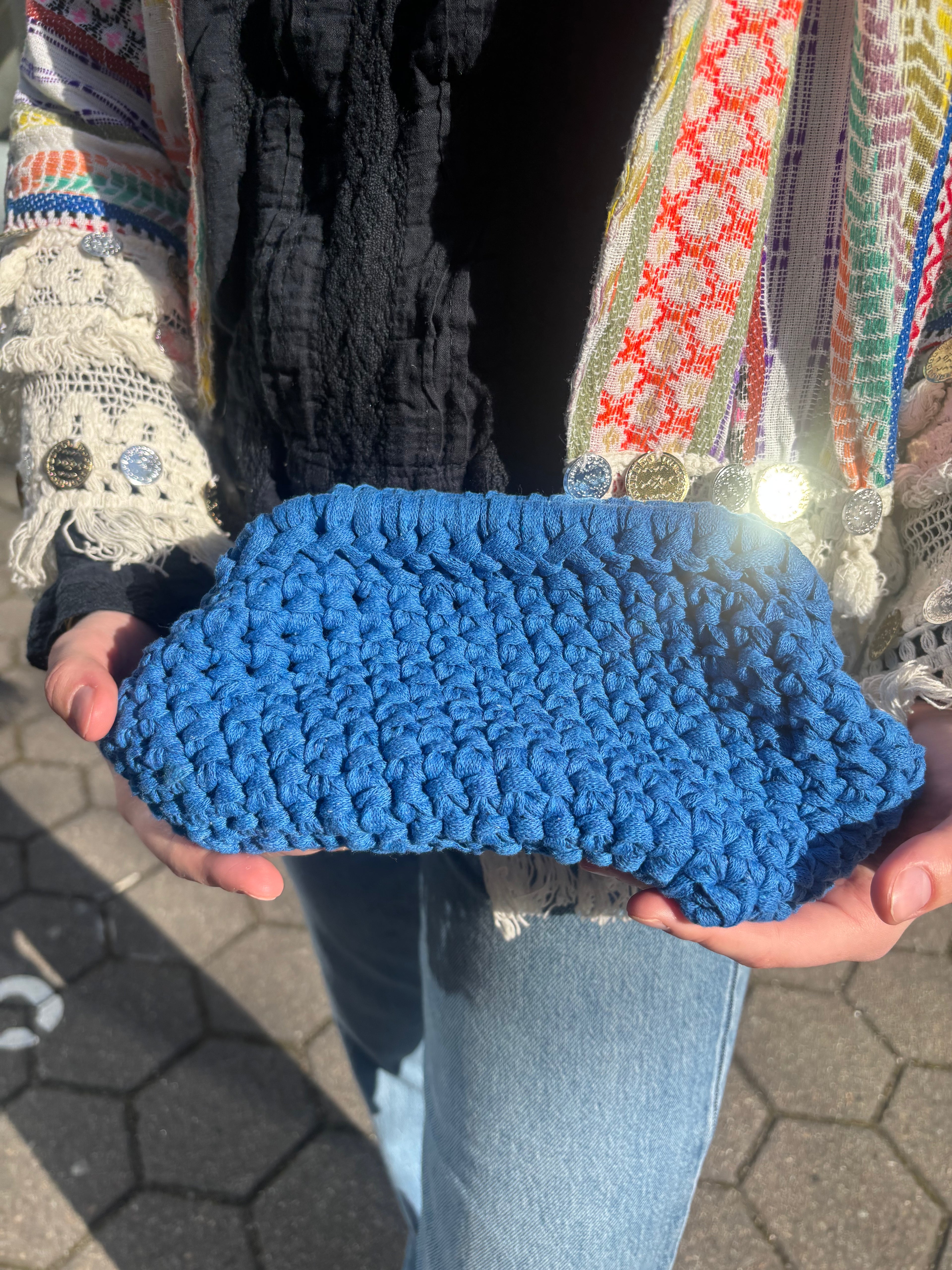 Crochet Clutch - Royal Blue