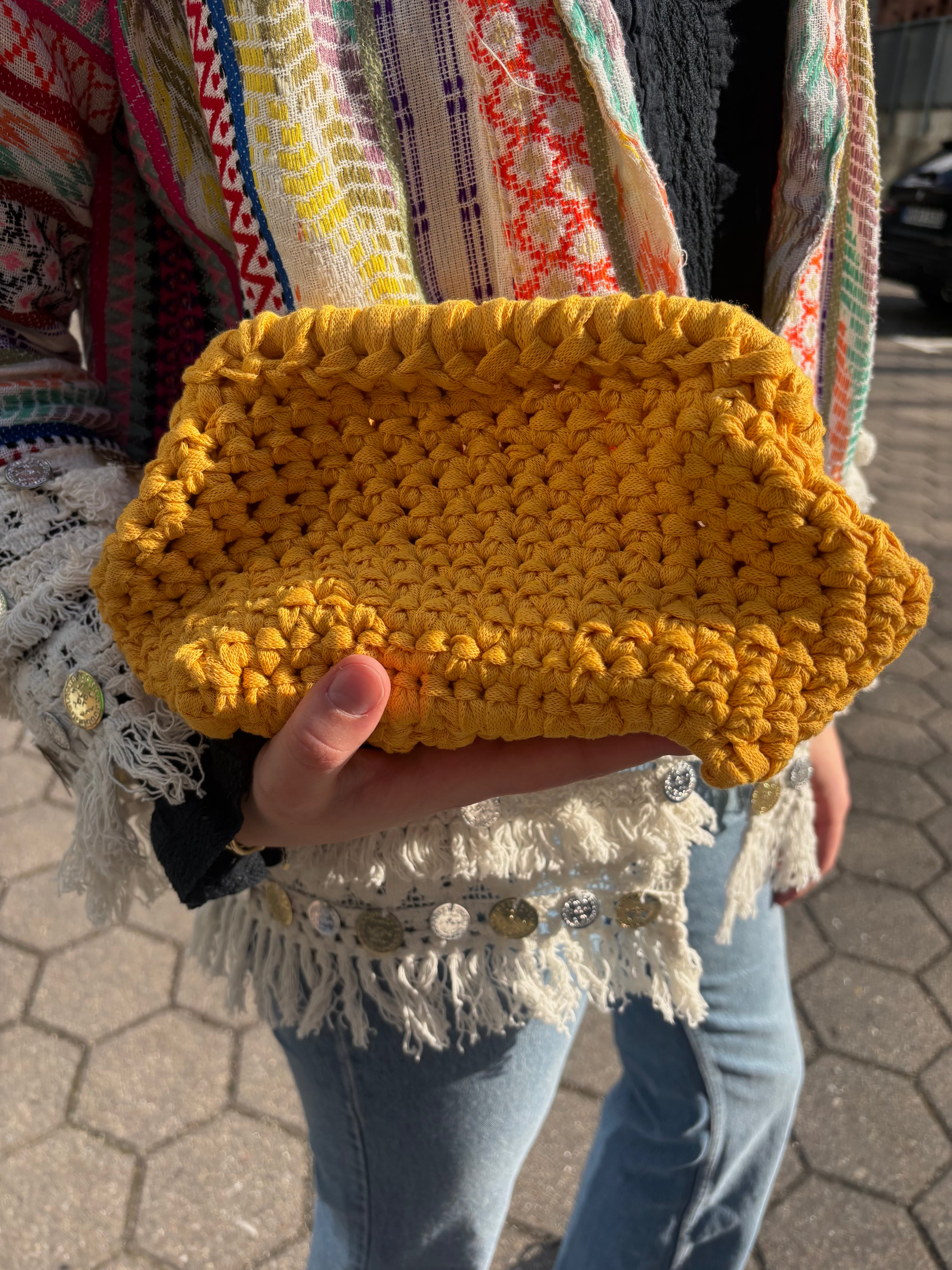 Crochet Clutch - Yellow