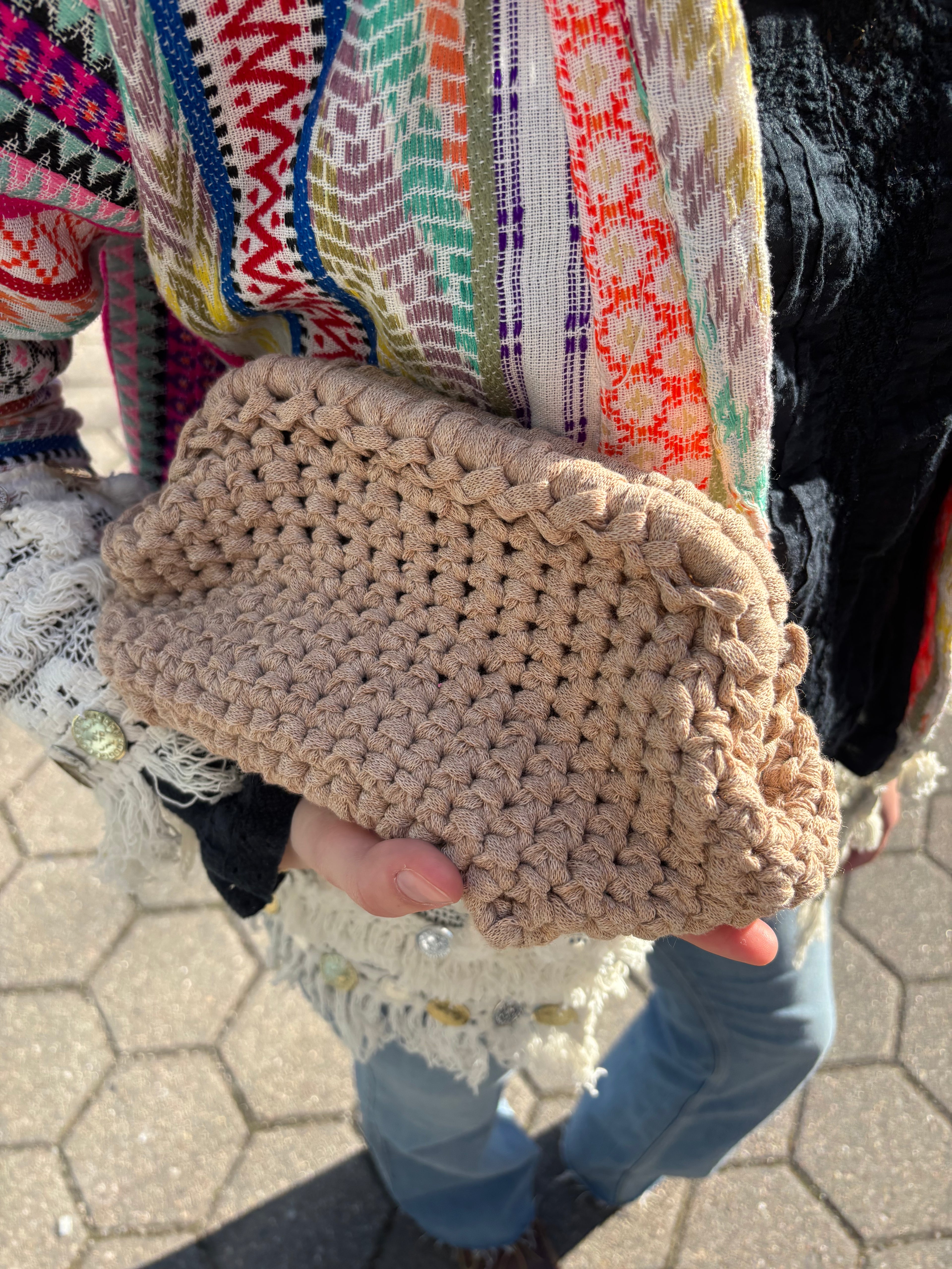 Crochet Clutch - Sand