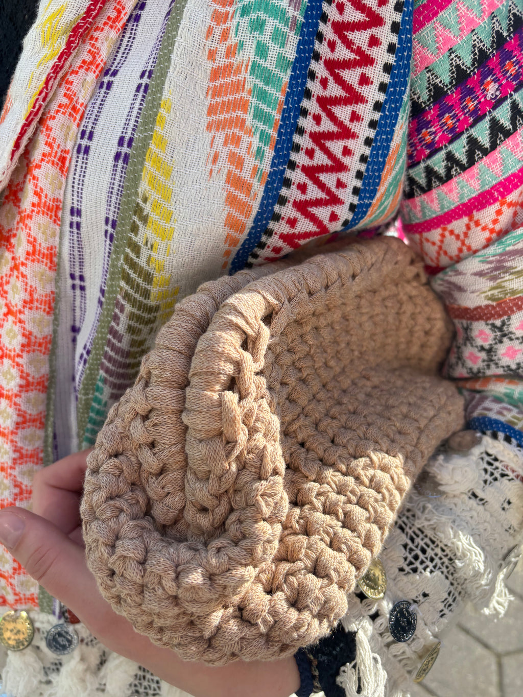 Crochet Clutch - Sand