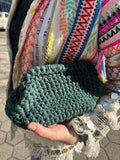 Crochet Clutch - Dark Green