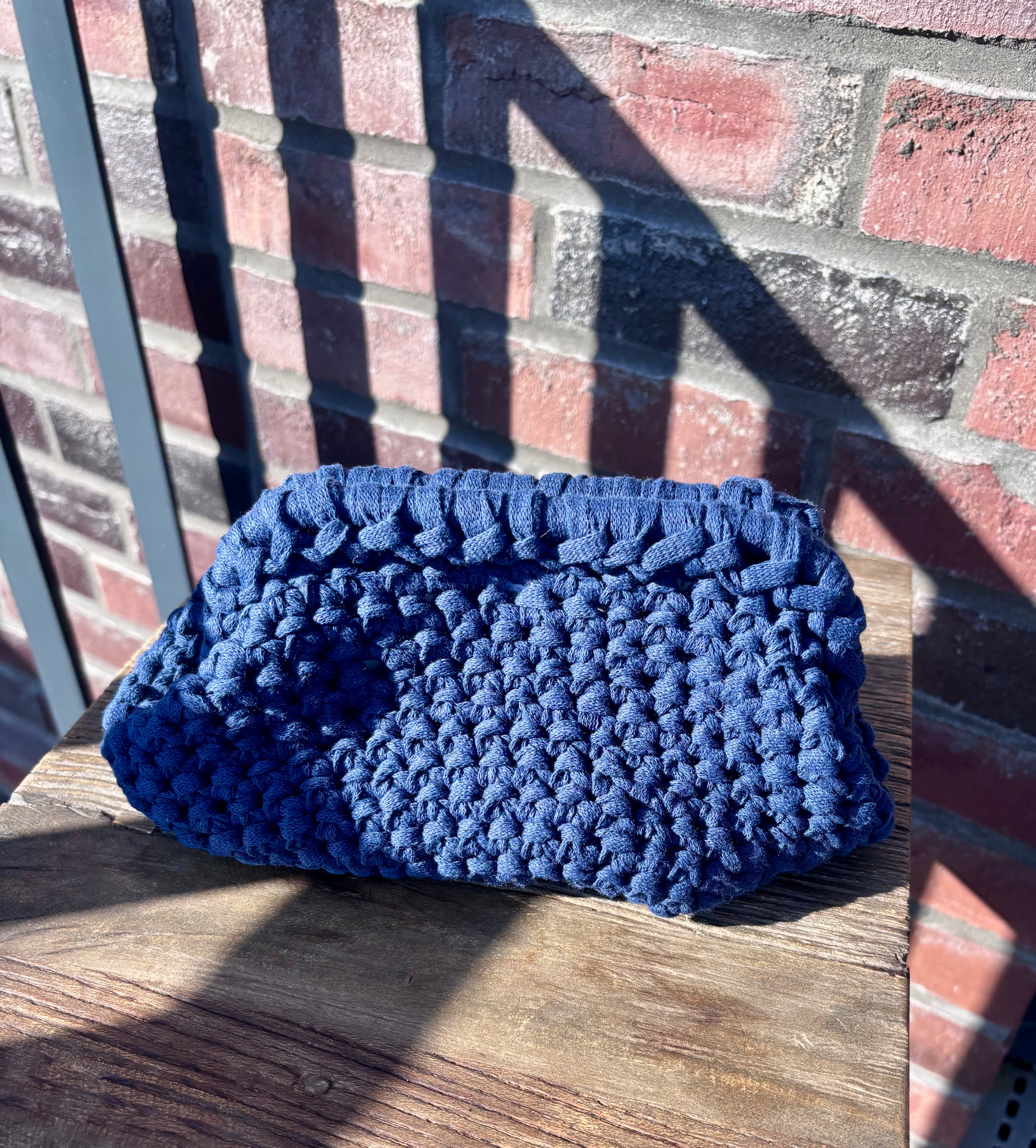 Crochet Clutch - Dark Blue