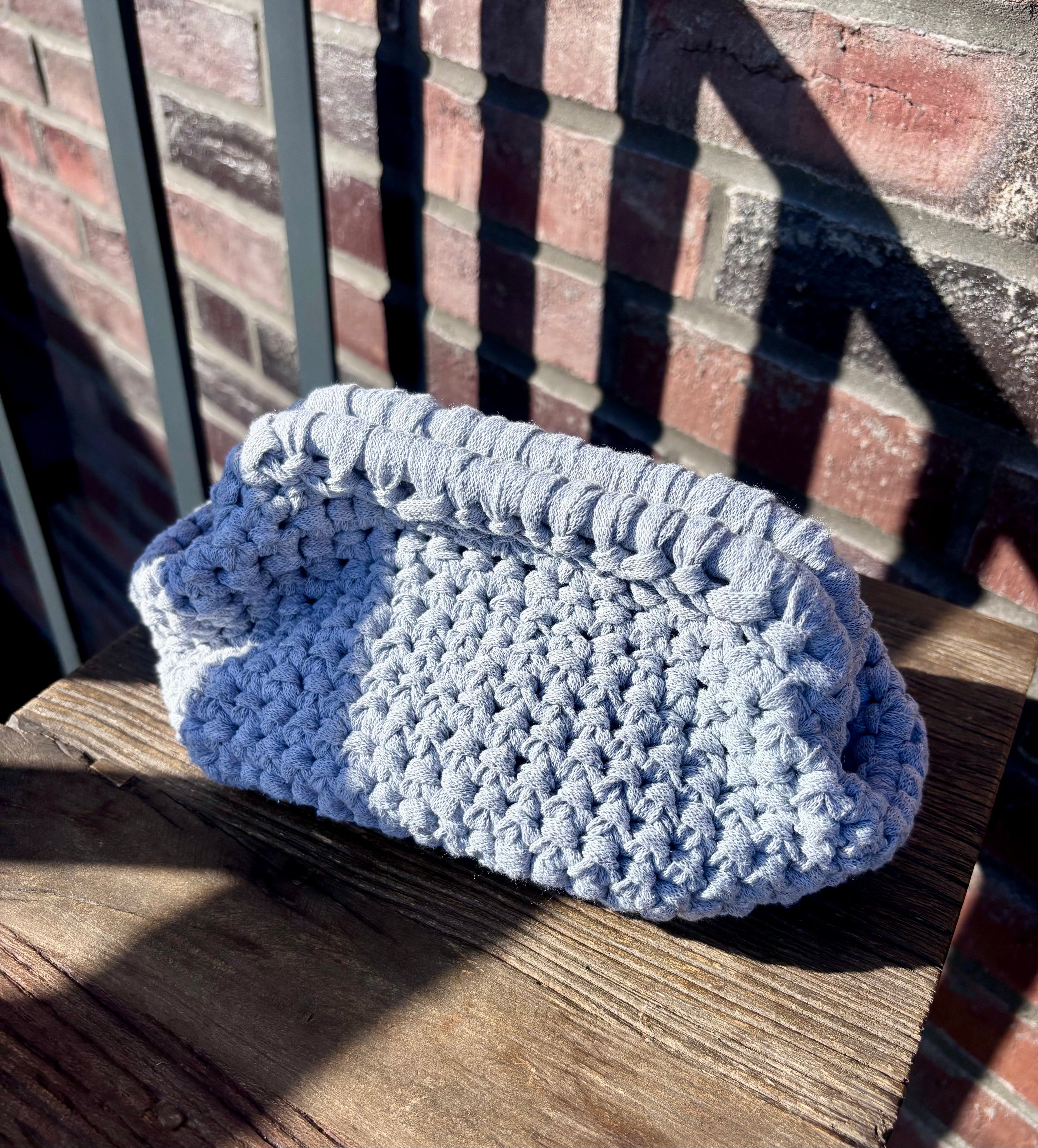 Crochet Clutch - Light Grey