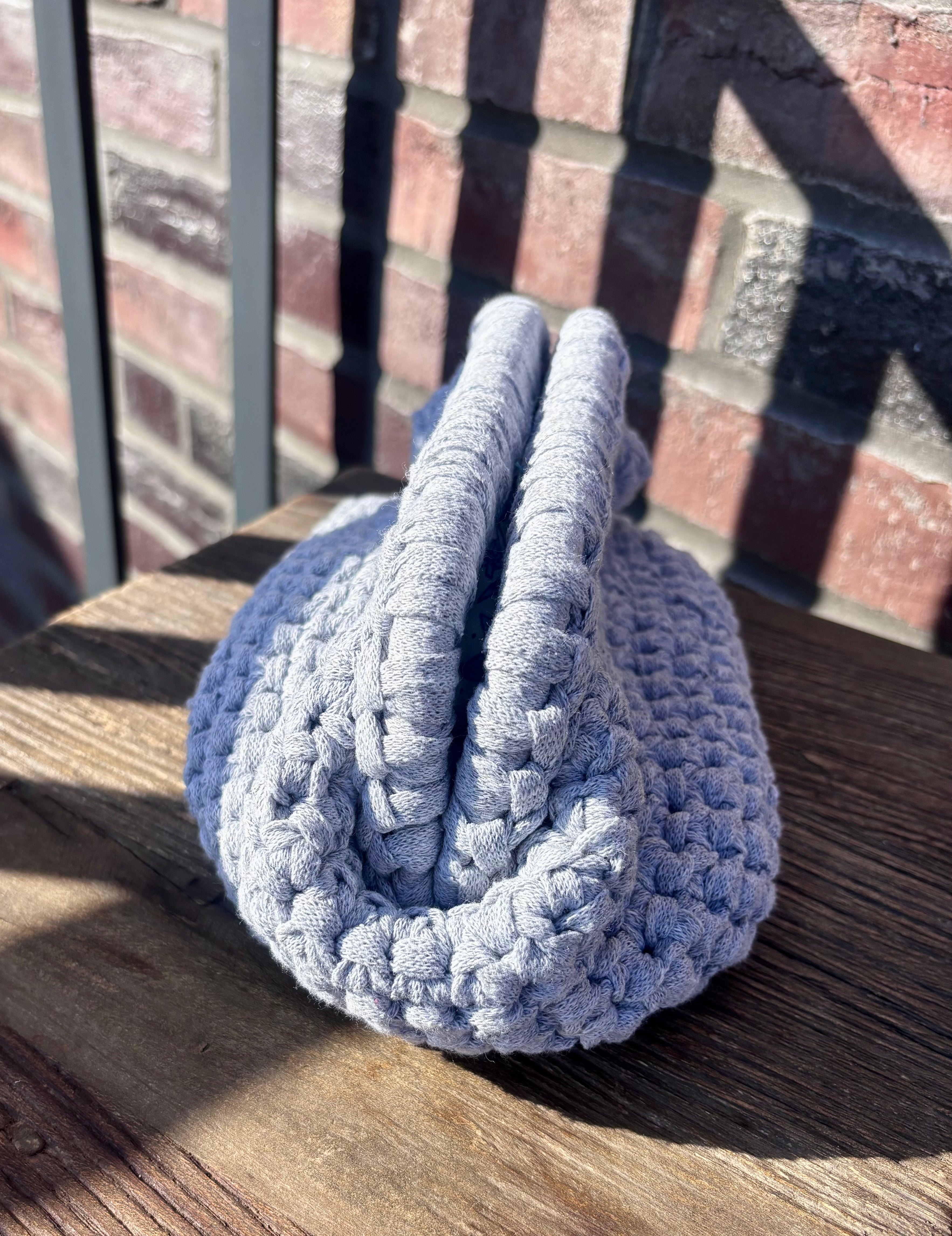 Crochet Clutch - Light Grey